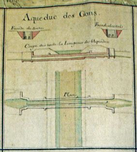 Plan croquis aqueduc des Gons