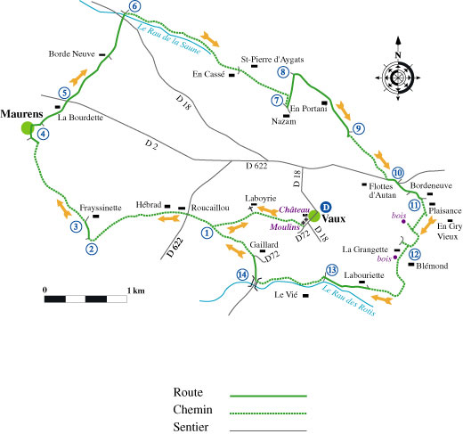 randonnée en Lauragais la Saune