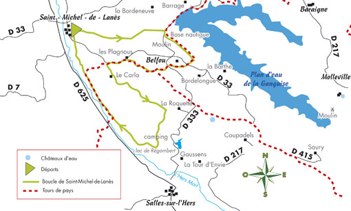 randonnée en Lauragais la Saune