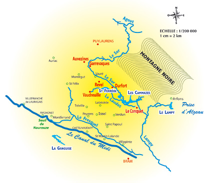 Montagne Noire et canal du Midi