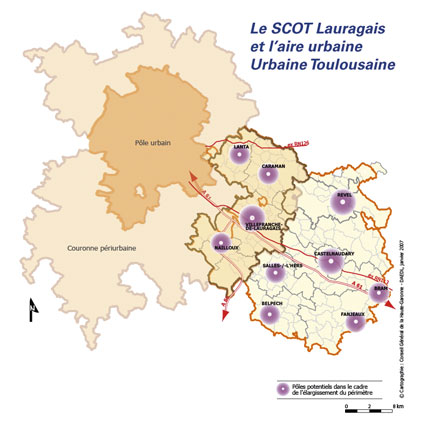 Le SCOT Lauragais et l'aire urbaine toulousaine