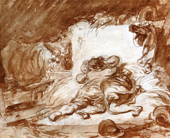 L'étable tableau de Fragonard