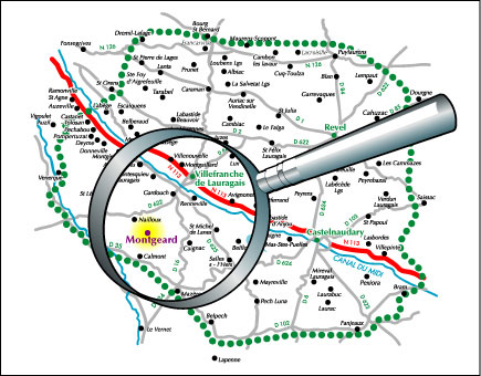 Carte de situation Montgeard