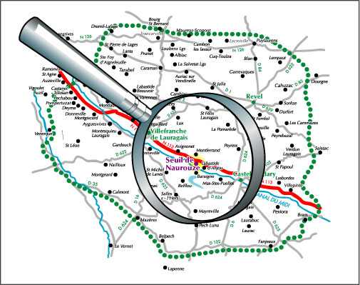 Carte de situation Naurouze