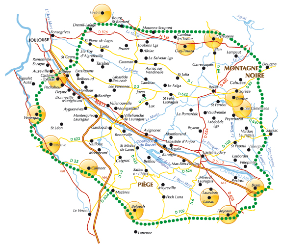 Carte du Lauragais