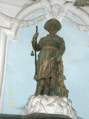 La statue du pélerin St Roch, la chapelle St Roch à Saint Félix