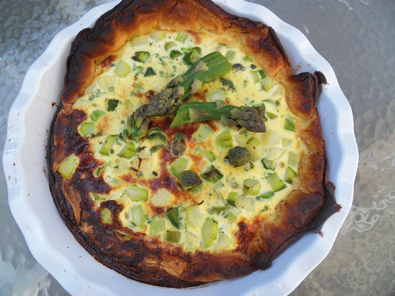 Tarte aux asperges et au muscat