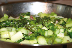 Asperges lauragaises poelées