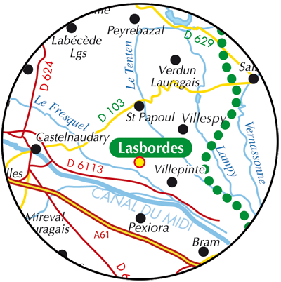 Lasbordes village circulaire en Lauragais