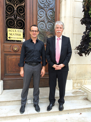 Patrick Maugard se prête au jeu de l'interview aux côtés de Philippe Greffier, Président de la Communauté de communes Castelnaudary Lauragais Audois