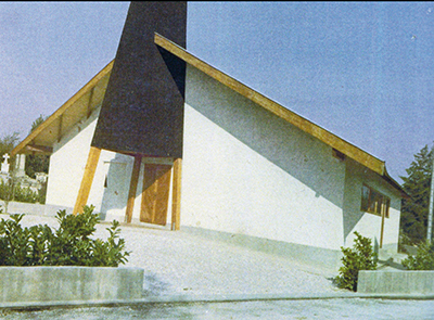 L'église de Vauré après sa reconstruction