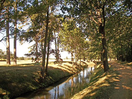 Les deux rives de la rigole deviennent insensiblement de même niveau. 400 m après le passage sur le chemin de fer, nous sommes au seuil de Graissens Les deux rives de la rigole deviennent insensiblement de même niveau. 400 m après le passage sur le chemin de fer, nous sommes au seuil de Graissens 