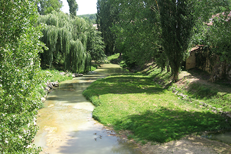 la Vixiège a des eaux abondantes lors de la saison froide et au printemps, et très basses en été