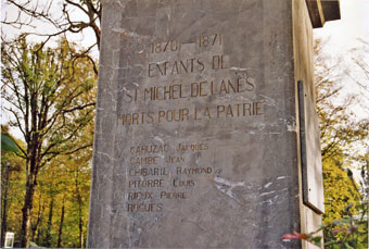 Monument aux morts saint Michel de Lanès