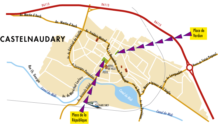 plan de situation Castelnaudary