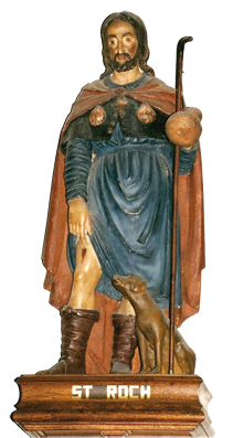 La statue de SAINT ROCH, ÉGLISE DE REVEL