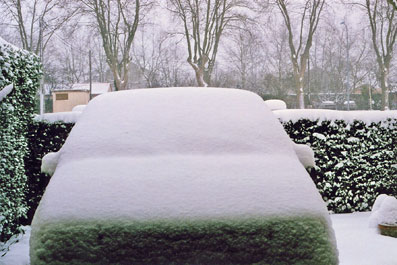 Revel, le 10 janvier 2010 : notre automobile est ensevelie sous environ 18 à 20 cm de neige