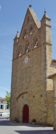 Clocher de l'église de Salles sur l'Hers