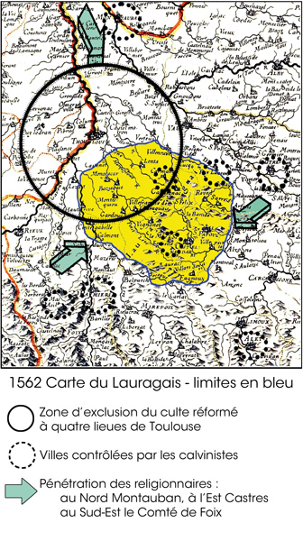 Carte du Lauragais - 1562