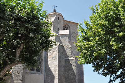 Clocher de l'église de Bram