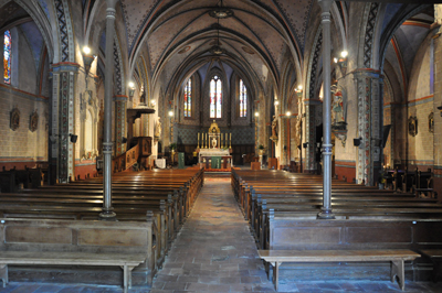 intérieur de l'église de Bram