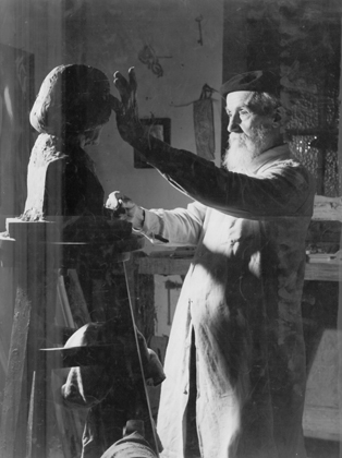 Auguste Metgé dans son atelier