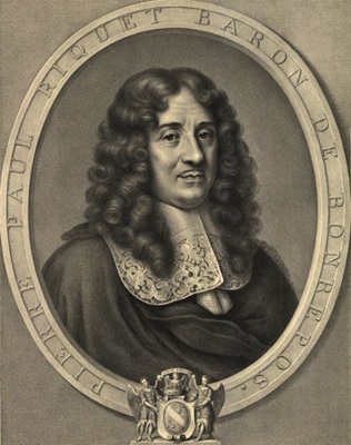      Portrait de Pierre Paul Riquet lithographie de Grégone et Deneux