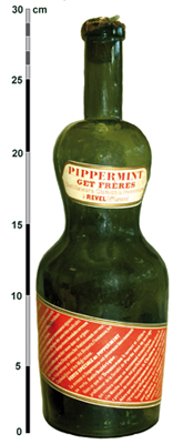 La « fameuse » bouteille de Pippermint Get déposée le 10 juillet 1868 au Conseil des Prud’hommes de Toulouse 