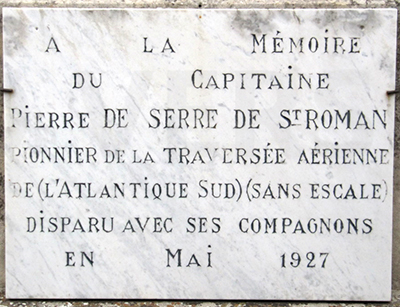 Plaque sur le monument aux morts de Fourquevaux. 